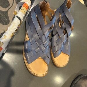 Born Iwa Style Blue Woven  Women's Sandals